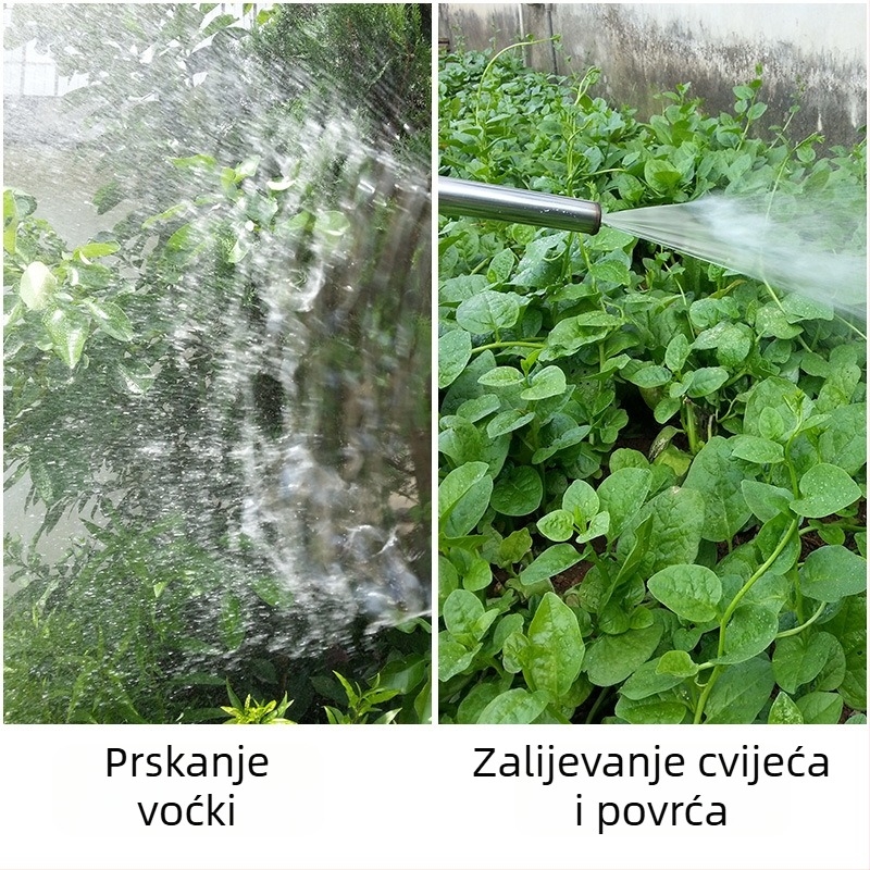 Nerđajući čelik pištolj za prskanje za poljoprivredu i vrtlarstvo, ručni raspršivač za zalijevanje i gnojenje, dvostruka namjena
