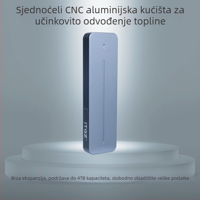 Vanjska kutija za M.2 NVMe – JMS583, USB 3.2 Gen2 10Gbps, aluminijska legura, podržava do 4TB