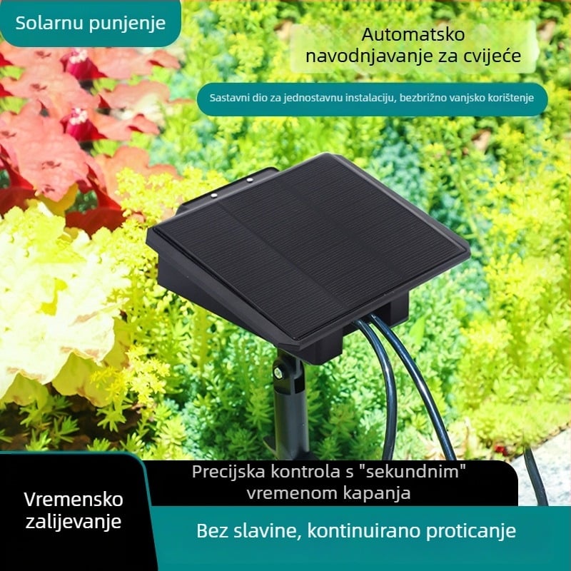 Sustav za navodnjavanje u vrtu sa solarnim napajanjem – plastična konstrukcija, mikro raspršivač, pogodan za kućno vrtlarenje, plastenik i posude