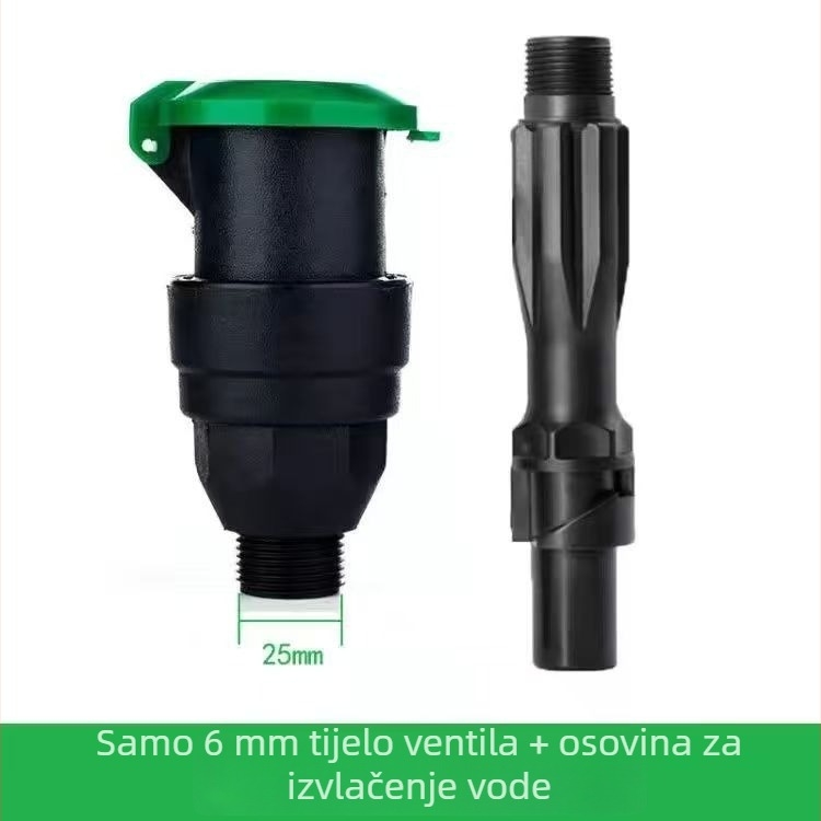 Plastični spoj za vodovodnu cijev, s vodnim ventilom, za kućno vrtlarenje, poljoprivredu i javne zelene površine
