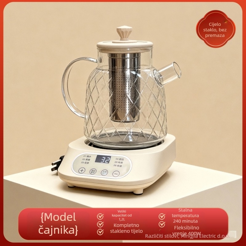 Staklena posuda za zdravi čaj, 220V, 500W, upravljanje mikrokompjuterom (BG-A1)