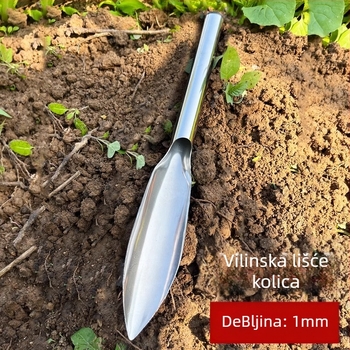Vrtna lopata s oštricom u obliku lišća vrbe, od nehrđajućeg čelika i manganskog čelika, za sadnju, uklanjanje korova i kopanje u tlu.