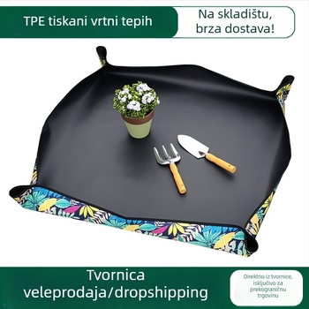 Vrtna prostirka za njegu biljaka – materijal: TPE + poliester; debljina tkanine 360 g; pogodna za mijenjanje posuda, miješanje tla i obrezivanje biljaka