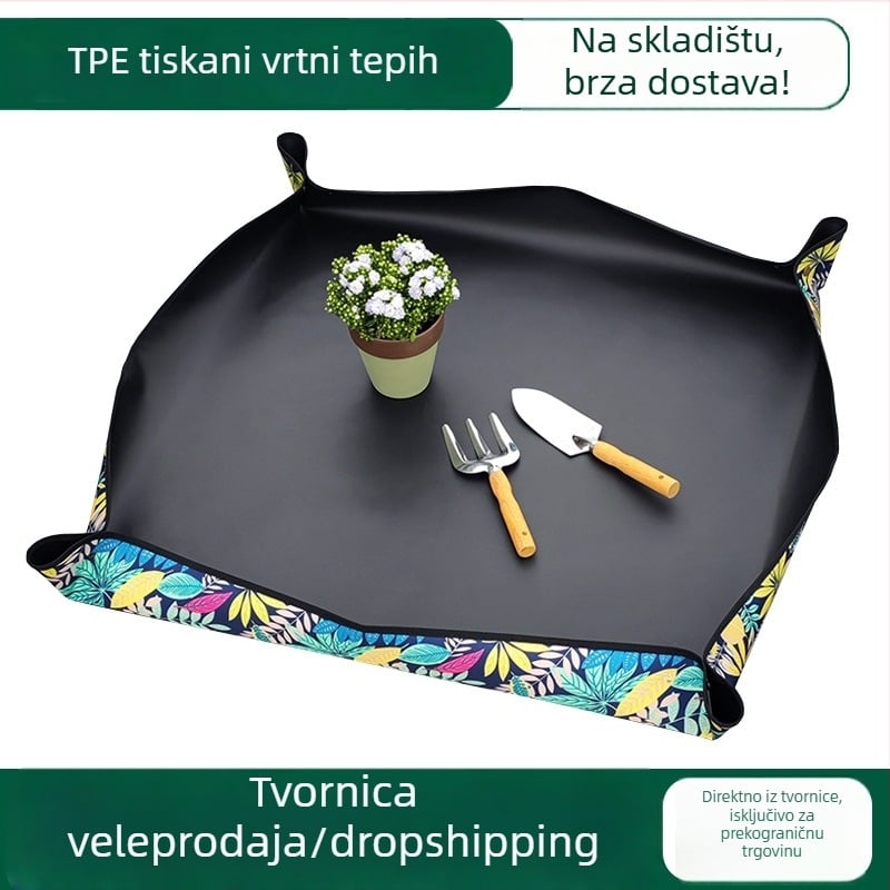 Vrtna prostirka za njegu biljaka – materijal: TPE + poliester; debljina tkanine 360 g; pogodna za mijenjanje posuda, miješanje tla i obrezivanje biljaka