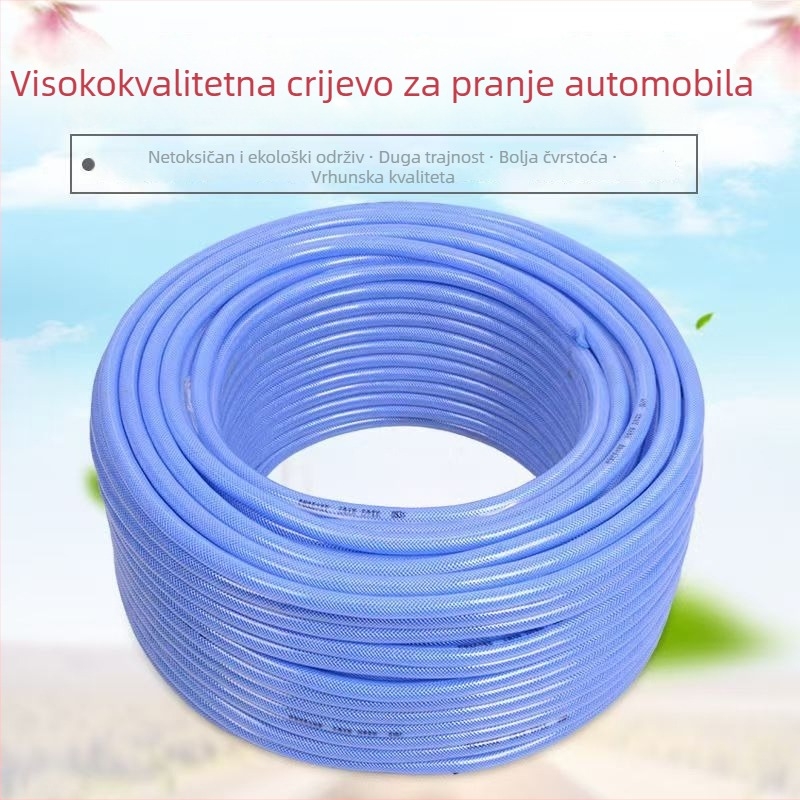 Lin Jing PVC vrtno crijevo za zalijevanje i pranje automobila, 11 mm unutarnji promjer, PVC materijal, sve sezone, mekano, otporno na habanje, otporno na smrzavanje