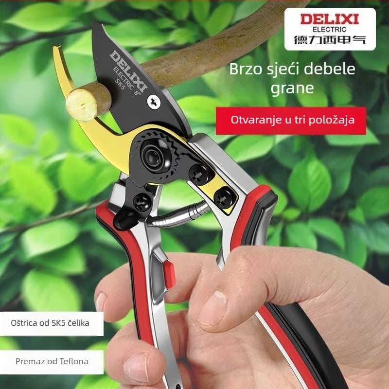 Škarice za podrezivanje Master Craftsman M79 — tri brzine podesive, vrtne škarice za cijepljenje voćnih stabala