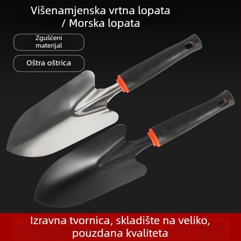 Lopata za baštu od nehrđajućeg čelika za vanjsku upotrebu — kopanje i uklanjanje korova