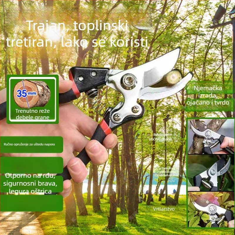 Škare za podrezivanje voćaka SK5 čelik, visoka učinkovitost rezanja, vrhunska izrada
