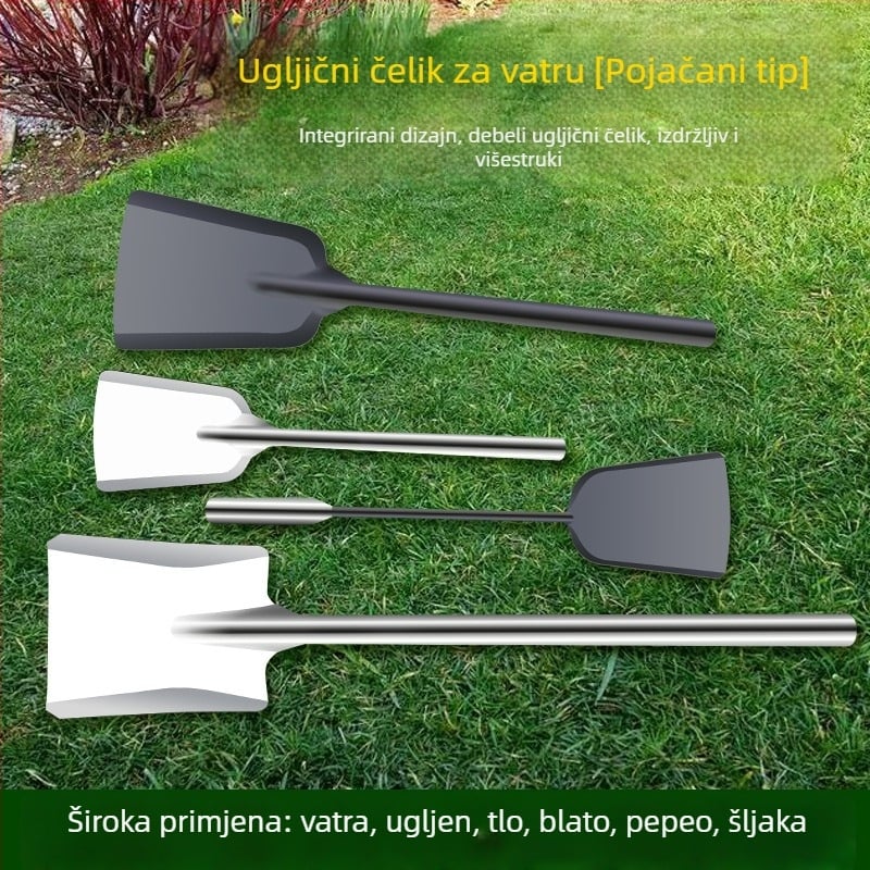 Debela lopata za roštilj i vrt – za čišćenje roštilja, vatre na drva i tla
