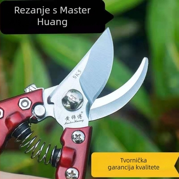 Škarice za podrezivanje voćaka, SK5 čelik, ergonomski dizajn koji štedi napor, marka Master Huang.