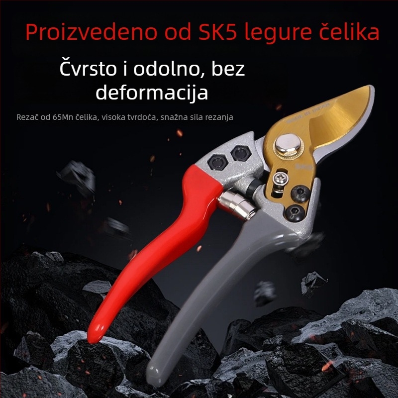 Škare za orez Eagle-Beak za voćke, tvrdo oštrenje, rezanje grana i cvijeća