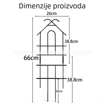 Kovana željezna mreža za penjačke biljke – podrška za vrt i dvorište