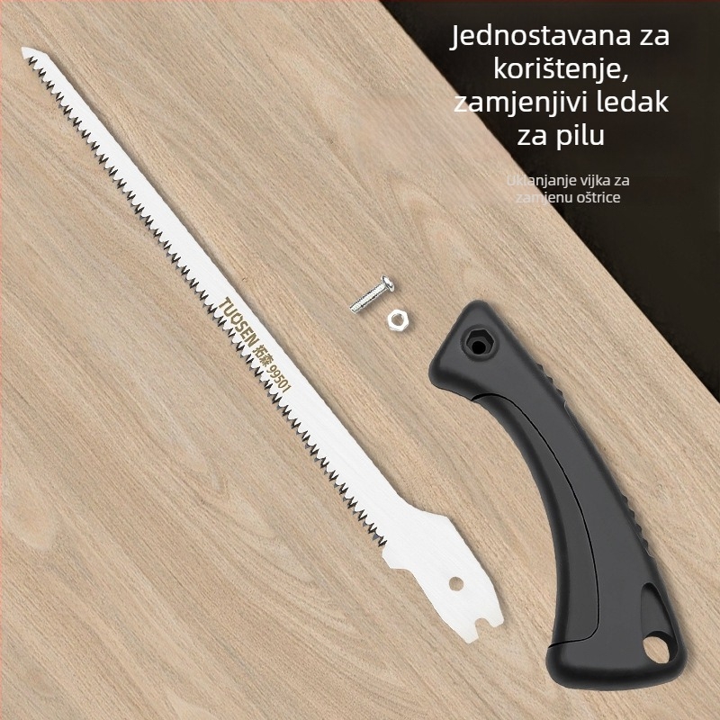 Ručna pila za rezanje s SK5 oštricom i zamjenjivom oštricom — dizajn Phoenix tail i Chicken tail za vrtlarstvo i voćke
