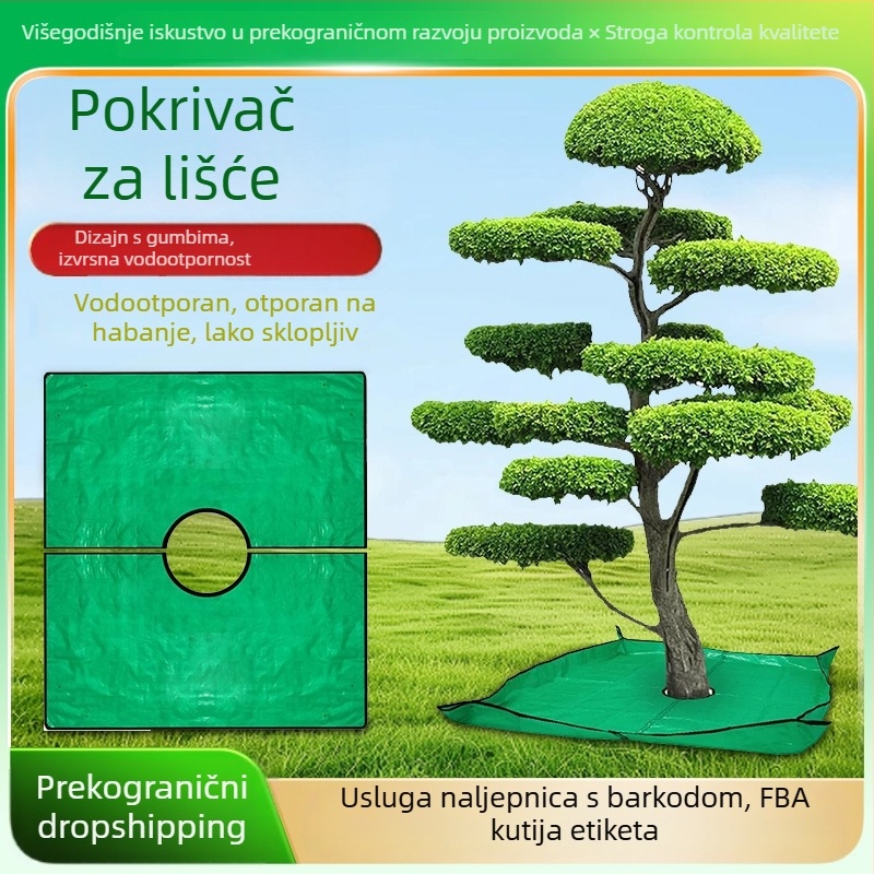 Deka za skupljanje lišća – vodootporna vrtna podloga za skupljanje lišća i podrezivanje drveća