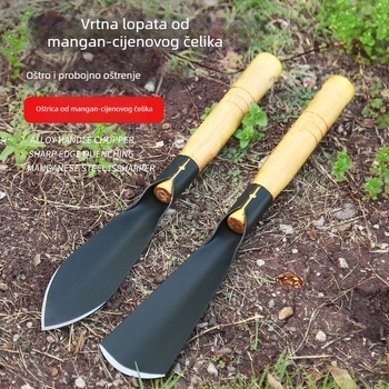 Lopata za vrtlarenje od mangan čelika za sadnju cvijeća i kopanje tla, alat za vrtlarstvo