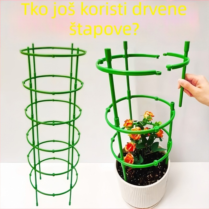 Unutarnji stalak za orhideje, univerzalni tip za Cymbidium orhideje, stalak za zaštitu lotus listova, vrtni trodijelni set