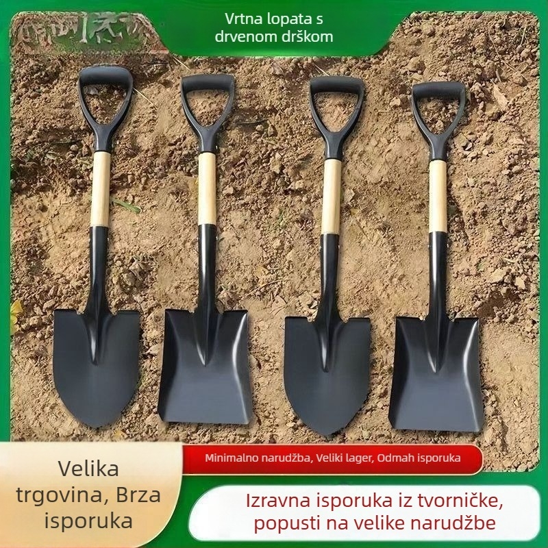 Consult Lopata od mangan čelika za sadnju stabala, povrća i cvijeća – vanjska upotreba