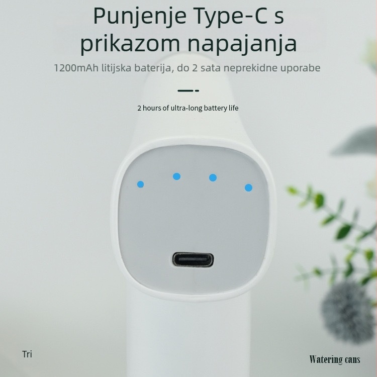 Punjiva električna ručna prskalica, 1 L, navodnjavanje vrta, visokotlačni raspršivač