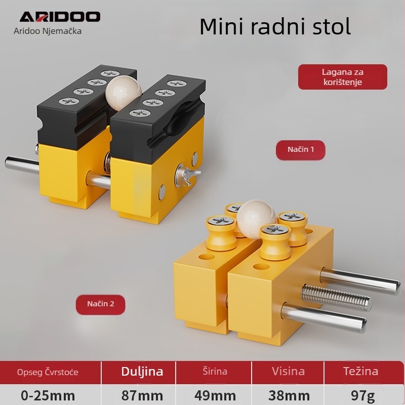 Stolni vise s aluminijskim legurom, držač za probijanje i stezaljka