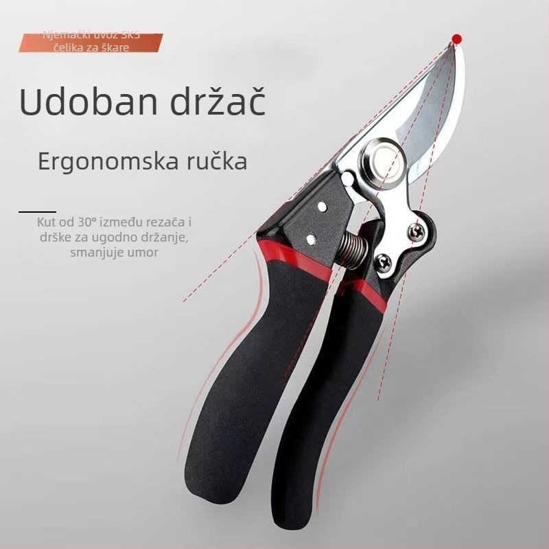 Višenamjenske škare za podrezivanje debelih grana – vrtne škare za voćke, rasadnike i cvijeće, ergonomski dizajn štedi napor