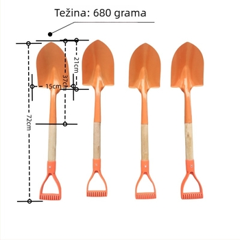 Vrtna lopata; mala lopata za sadnju – višefunkcionalni alat; Brand: Huilian Hardware; Primjena: vrtlarstvo, presađivanje povrća, kopanje tla