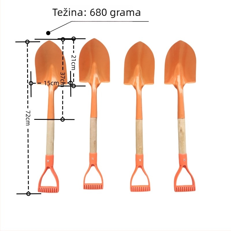 Vrtna lopata; mala lopata za sadnju – višefunkcionalni alat; Brand: Huilian Hardware; Primjena: vrtlarstvo, presađivanje povrća, kopanje tla