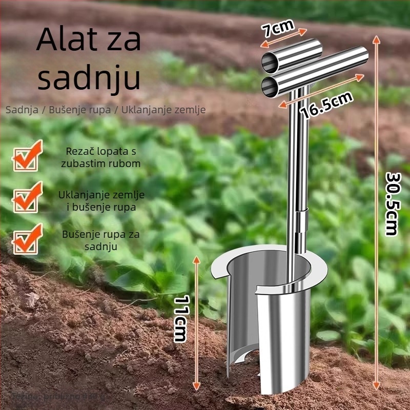 Alat za presađivanje sadnica za povrće, probijanje rupa, jednostavna upotreba