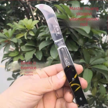 Sklopivi nož za pupno cijepanje - Master Huang, alat za cijepanje voćnih stabala, presadnica i žica (Podrijetlo: Yangjiang; Marka: Master Huang; Bez prilagodbi; Opseg primjene: cijepanje voćnih stabala, presadnice, žica)