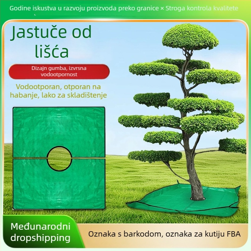 Deka za sakupljanje lišća – za vrt i vanjsku upotrebu (plastika; vrt/vanjska upotreba; vodonepropusno; ovlaštena privatna marka)