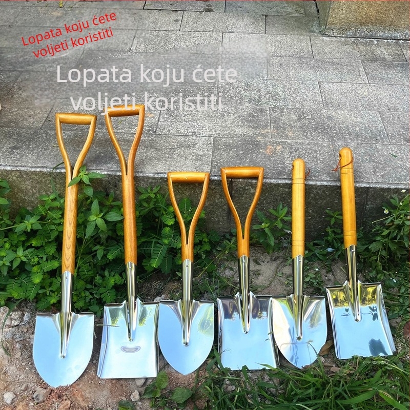 GRANPA BD-SS506 Vrtna lopata - drška od drva, glava od nehrđajućeg čelika