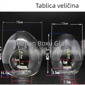 Staklena bočica u obliku jajeta za mini pejzaž s mahovinom, staklo visoke borosilikatne kvalitete, DIY za sukulente, mini diorama s pijeskom