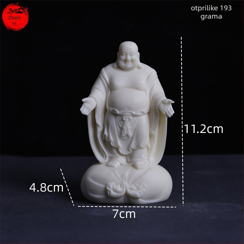 Statua Maitreya Buddhe s velikim trbuhom – smola od sintetičke smole, moderan umjetnički stil; pogodna za čajni stol, radni stol ili uređenje akvarija; idealan poklon za poslovne i praznične prilike