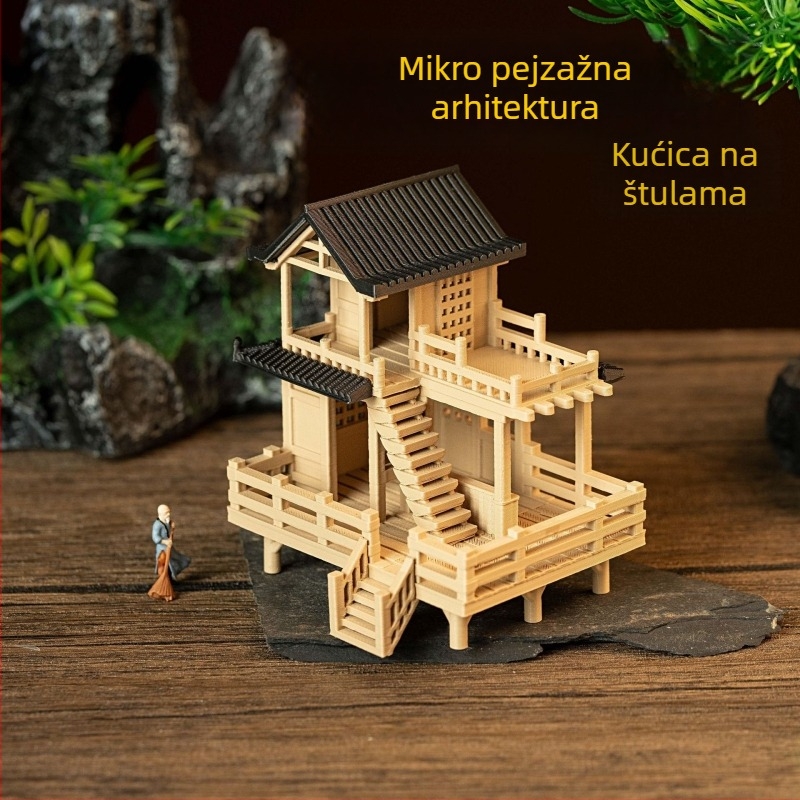 3D ispisani dodaci za dizajn krajolika, bonsai, kamenjar, paviljone, drevne zgrade i dvorišta u kineskom stilu