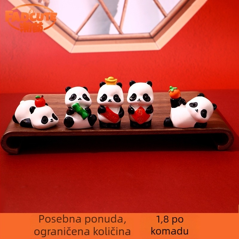 Panda Mikro Krajolik od Smole – kućni dekorativni predmet, kineskog stila; Materijal: smola; Kategorija: smolani zanati; Značka: trendy cute accessories