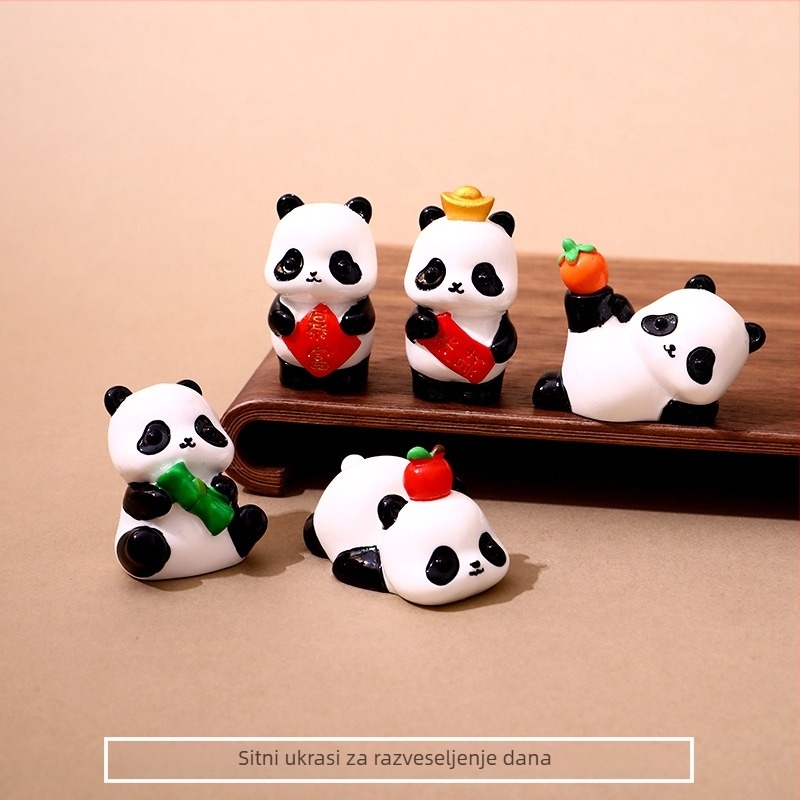 Panda Mikro Krajolik od Smole – kućni dekorativni predmet, kineskog stila; Materijal: smola; Kategorija: smolani zanati; Značka: trendy cute accessories