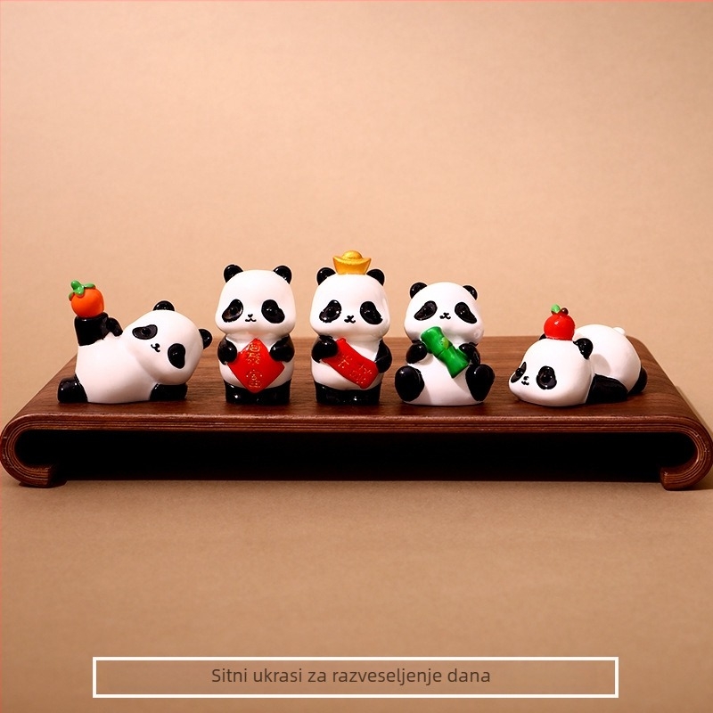 Panda Mikro Krajolik od Smole – kućni dekorativni predmet, kineskog stila; Materijal: smola; Kategorija: smolani zanati; Značka: trendy cute accessories