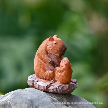 Rachista kapibara resin statue – ukras za dvorišne vrtove i mikro pejzaž – životinjska figura