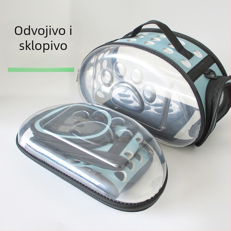Prijenosna torba za kućne ljubimce u stilu svemirske kapsule s velikim kapacitetom, sklopiva i prozračna, za mačke i male pse.