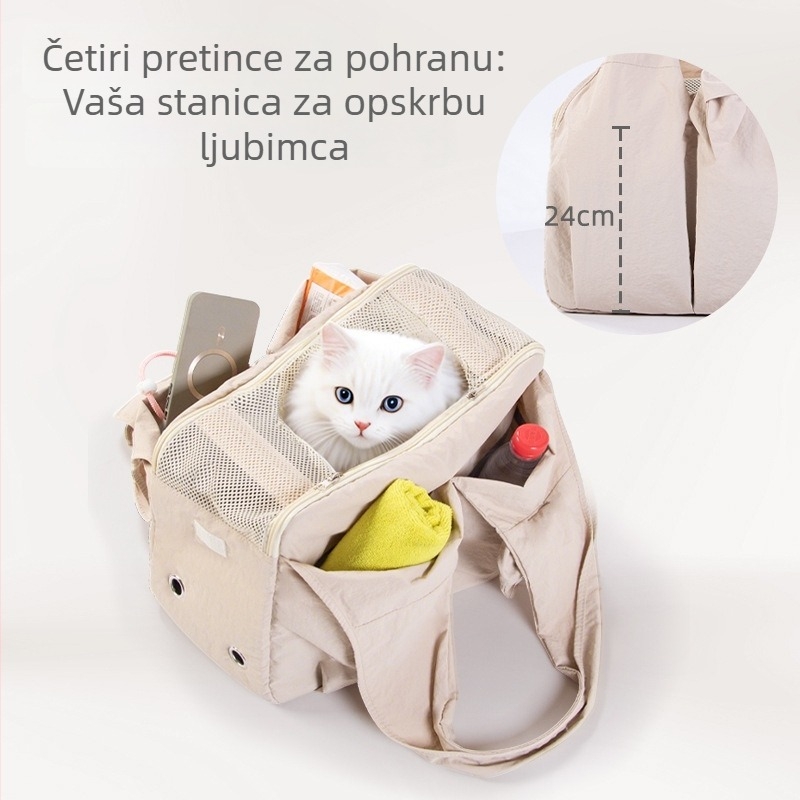 Torba za kućne ljubimce, mekana tkanina, jednobojni uzorak