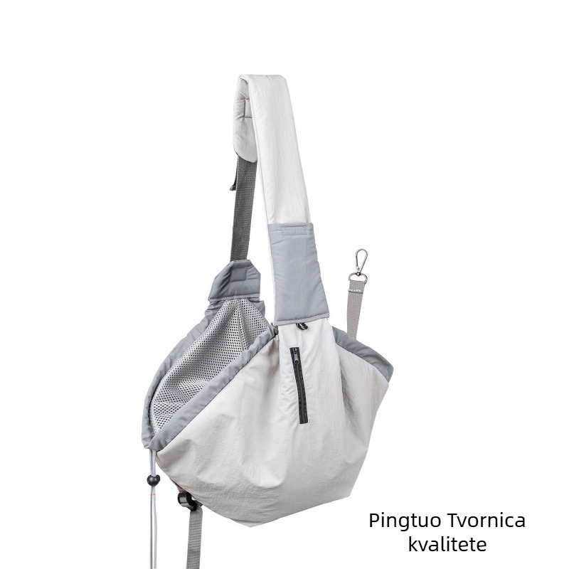 Sklopiva torba za kućne ljubimce preko ramena (crossbody) – nosač za male mačke i pse, poliester, kapacitet do 7,5 kg