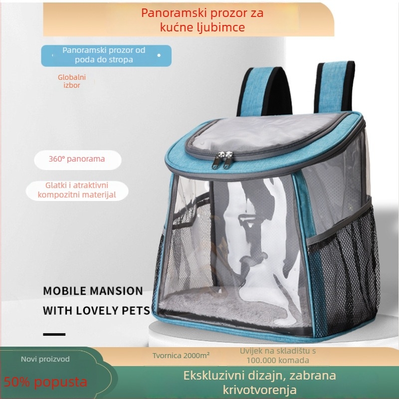 Ruksak za kućne ljubimce s dizajnom svemirske kapsule, poliester, kapacitet 15, dvostruke naramenice