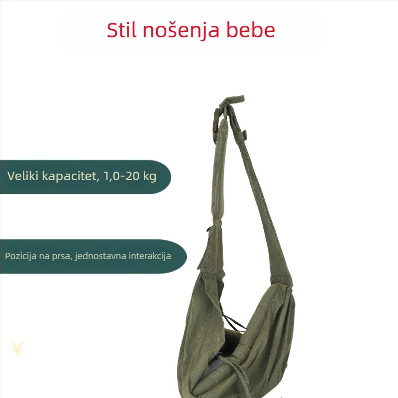 Torba za pse s velikim kapacitetom, crossbody dizajn za izlaske, platno