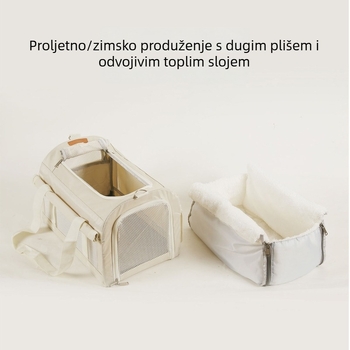 Torba za kućne ljubimce za izlaske — zimska toplina, lagana, velika kapaciteta, anti-stres, Oxford Cloth materijal