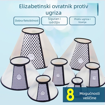 Elizabetin ovratnik za mačke i pse – zaštita od lizanja, vodootporan zaštitni konus