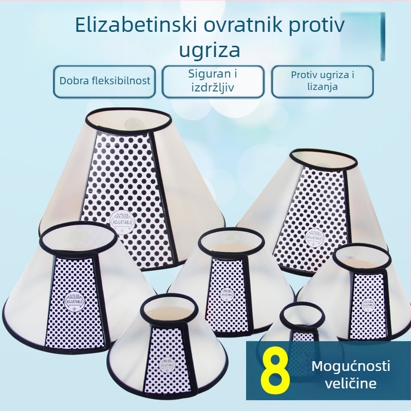 Elizabetin ovratnik za mačke i pse – zaštita od lizanja, vodootporan zaštitni konus