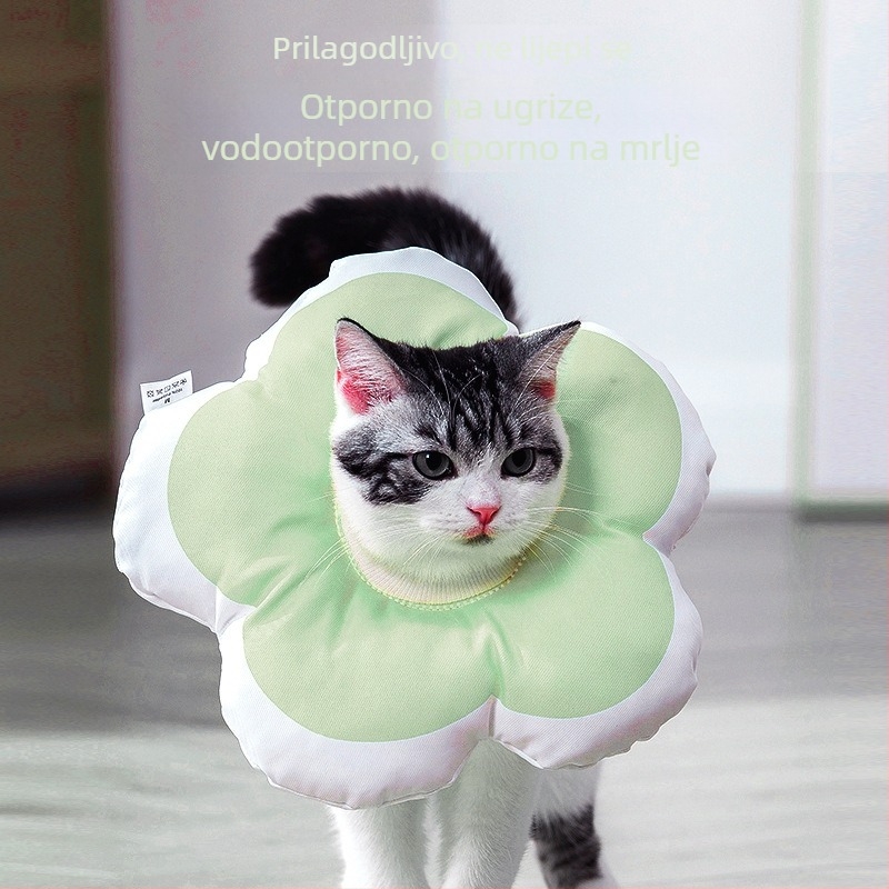 Tongbo Elizabethan ogrlica za kućne ljubimce – Cartoon uzorak, Poliester, Univerzalno, Protizlizanje