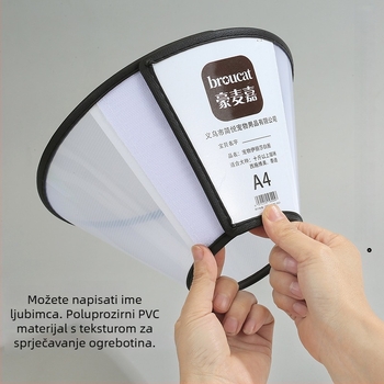 Elizabeth ogrlica za mačke i pse, PP materijal, monokromatski uzorak, oprema za glavu kućnih ljubimaca