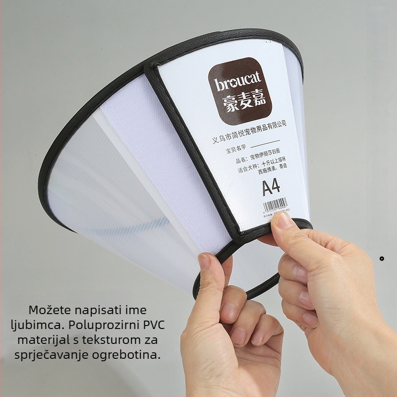 Elizabeth ogrlica za mačke i pse, PP materijal, monokromatski uzorak, oprema za glavu kućnih ljubimaca