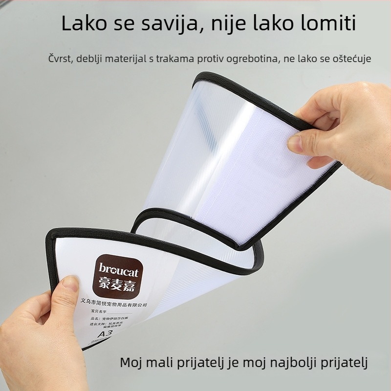 Elizabeth ogrlica za mačke i pse, PP materijal, monokromatski uzorak, oprema za glavu kućnih ljubimaca