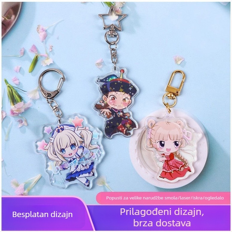 Akrilni karikaturalni ključni lanac – privjesak za ruksak, Lizhou, pojedinačno pakiranje